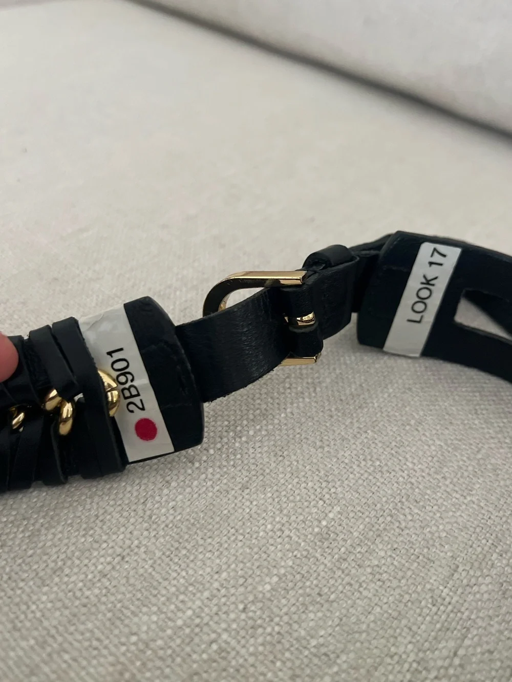 Gold Chain & Italian Leather Vintage Belt - Oscar de la Renta Runway Sample XS